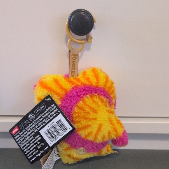 Fuggler Plush Keychain in Pink and Yellow - Picture 2 of 3